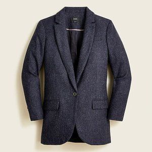 Alfie blazer in Navy English wool herringbone